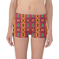 Tribal Shapes In Retro Colors                                     Reversible Boyleg Bikini Bottoms by LalyLauraFLM