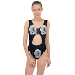 Drawing  Center Cut Out Swimsuit