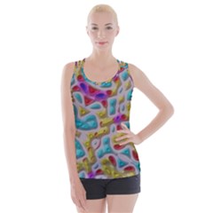 3d Shapes On A Grey Background                                  Criss Cross Back Tank Top