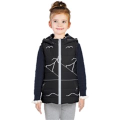 Drawing Kid s Hooded Puffer Vest by ValentinaDesign