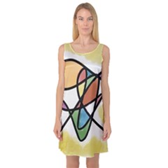 Abstract Art Colorful Sleeveless Satin Nightdress by Modern2018