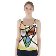 Abstract Art Colorful Racer Back Sports Top by Modern2018