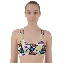 Abstract Art Colorful Line Them Up Sports Bra by Modern2018