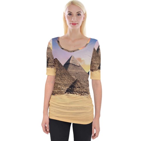 Ancient Archeology Architecture Wide Neckline Tee by Modern2018