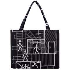 Drawing Mini Tote Bag by ValentinaDesign