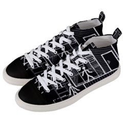 Drawing Men s Mid-top Canvas Sneakers