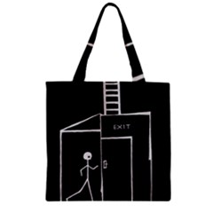 Drawing Zipper Grocery Tote Bag