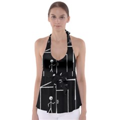 Drawing Babydoll Tankini Top