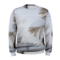 Feather Brown Gray White Natural Photography Elegant Men s Sweatshirt by yoursparklingshop