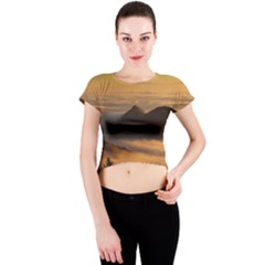 Homberg Clouds Selva Marine Crew Neck Crop Top