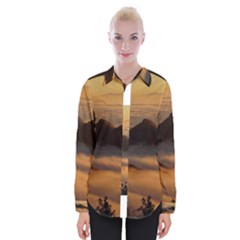 Homberg Clouds Selva Marine Womens Long Sleeve Shirt