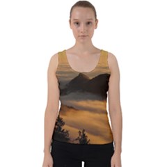 Homberg Clouds Selva Marine Velvet Tank Top