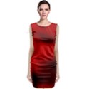 Red Black Abstract Sleeveless Velvet Midi Dress View1