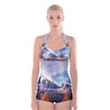 Dolomites Mountains Italy Alpine Boyleg Halter Swimsuit  View1