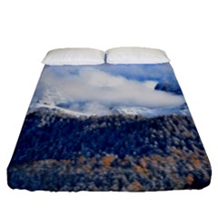 Mountains Alpine Nature Dolomites Fitted Sheet (queen Size) by Simbadda