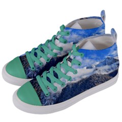 Mountains Alpine Nature Dolomites Women s Mid-top Canvas Sneakers