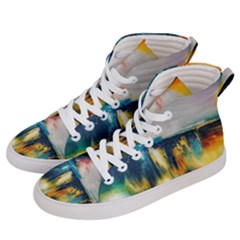 Art Painting Abstract Yangon Women s Hi-top Skate Sneakers by Simbadda