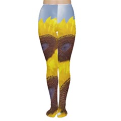 Sunflower Floral Yellow Blue Sky Flowers Photography Women s Tights