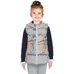 Hand Finger Drawing Fingernails Kid s Hooded Puffer Vest by Simbadda