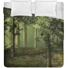 Forest Tree Landscape Duvet Cover Double Side (king Size) by Simbadda