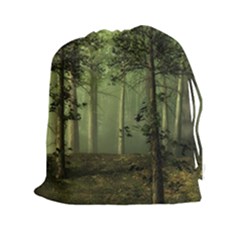 Forest Tree Landscape Drawstring Pouches (xxl) by Simbadda