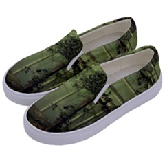 Forest Tree Landscape Kids  Canvas Slip Ons by Simbadda