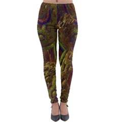 Fractal Virtual Abstract Lightweight Velour Leggings