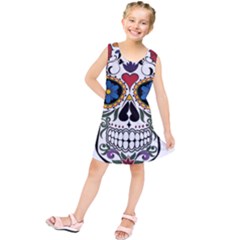 Cranium Sugar Skull Kids  Tunic Dress by StarvingArtisan