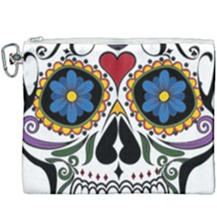 Cranium Sugar Skull Canvas Cosmetic Bag (xxxl) by StarvingArtisan