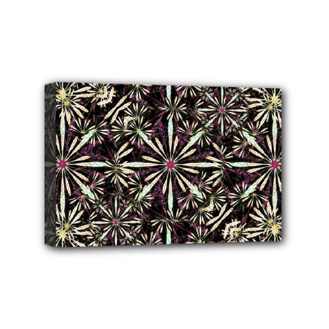 Dark Tropical Pattern Mini Canvas 6  X 4  by dflcprints