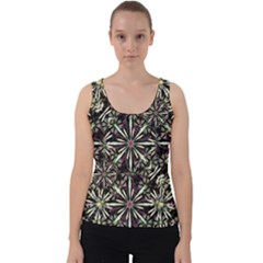 Dark Tropical Pattern Velvet Tank Top