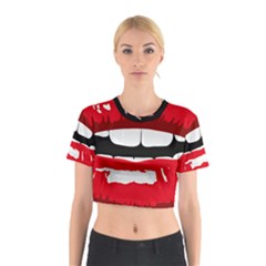 Sexy Lips Cotton Crop Top by StarvingArtisan