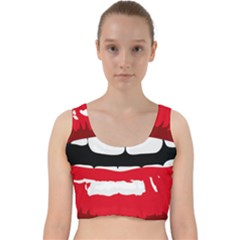 Sexy Lips Velvet Racer Back Crop Top by StarvingArtisan