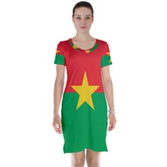 Flag Of Burkina Faso Short Sleeve Nightdress by abbeyz71