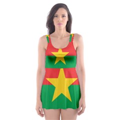 Flag Of Burkina Faso Skater Dress Swimsuit by abbeyz71