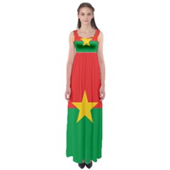 Flag Of Burkina Faso Empire Waist Maxi Dress by abbeyz71