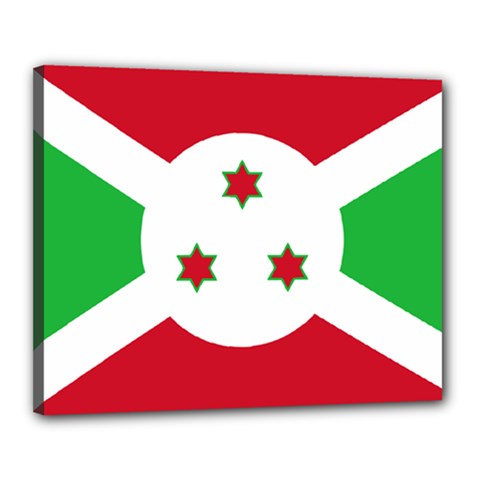 Flag Of Burundi Canvas 20  X 16  by abbeyz71