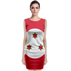 Flag of Burundi Sleeveless Velvet Midi Dress