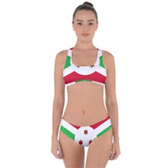 Flag of Burundi Criss Cross Bikini Set