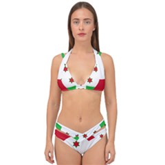 Flag Of Burundi Double Strap Halter Bikini Set by abbeyz71