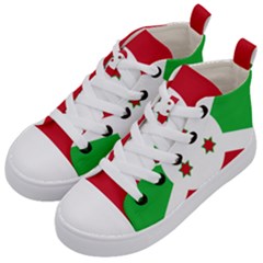 Flag Of Burundi Kid s Mid-top Canvas Sneakers