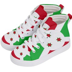 Flag of Burundi Kid s Hi-Top Skate Sneakers