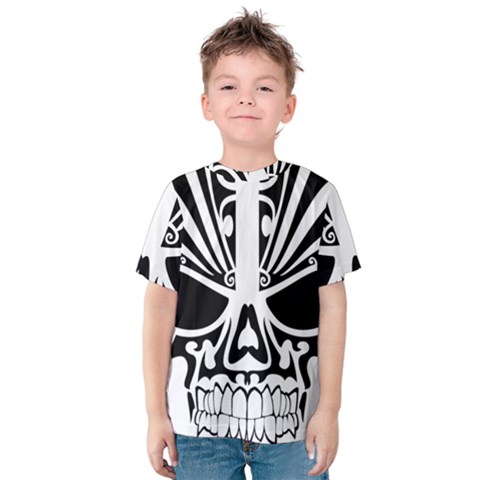 Tribal Sugar Skull Kids  Cotton Tee by StarvingArtisan