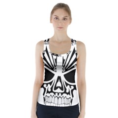 Tribal Sugar Skull Racer Back Sports Top by StarvingArtisan