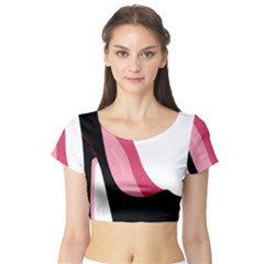 Stiletto  Short Sleeve Crop Top by StarvingArtisan