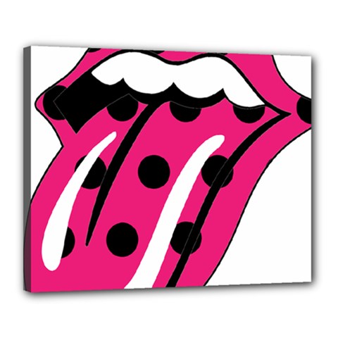 Pink Tongue Canvas 20  X 16  by StarvingArtisan