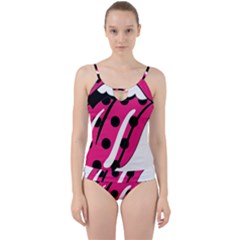 Pink Tongue Cut Out Top Tankini Set by StarvingArtisan