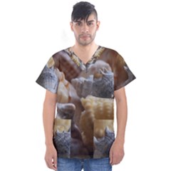 Seashells Men s V-neck Scrub Top