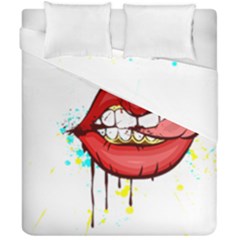 Bit Your Tongue Duvet Cover Double Side (california King Size) by StarvingArtisan