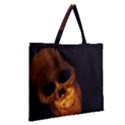 Skull Zipper Large Tote Bag View2